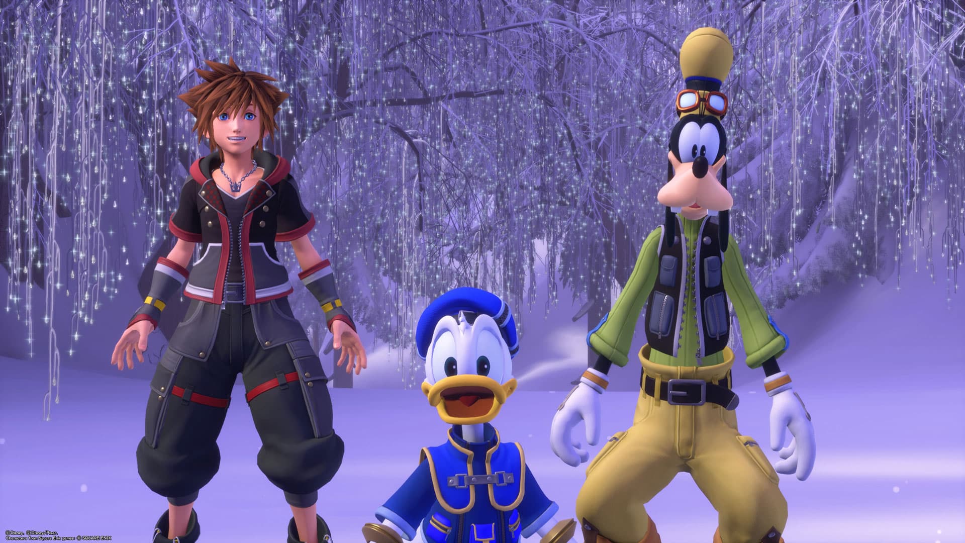 PSN avatars for Kingdom Hearts III Sora, Donald, and Goofy