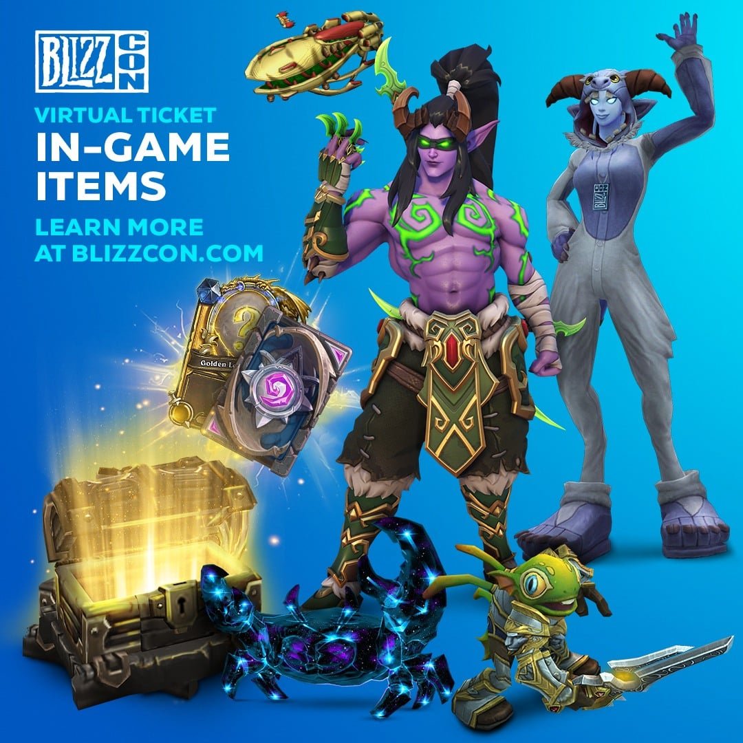 BlizzCon 2019 Virtual Ticket and InGame Items Revealed