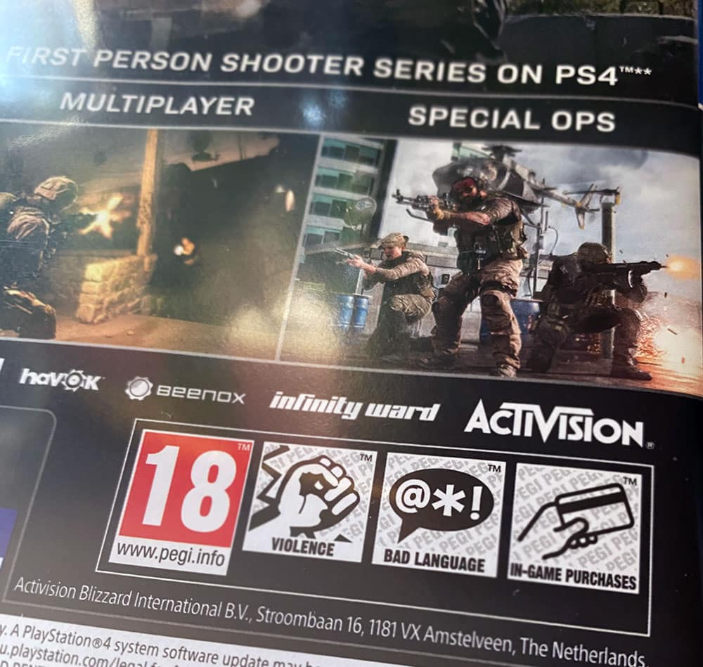 Call of Duty: Modern Warfare in-game purchases