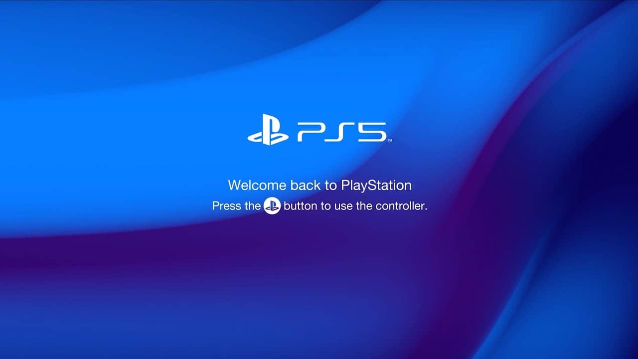 PS5 PlayStation 5 Sony Start-up Screen