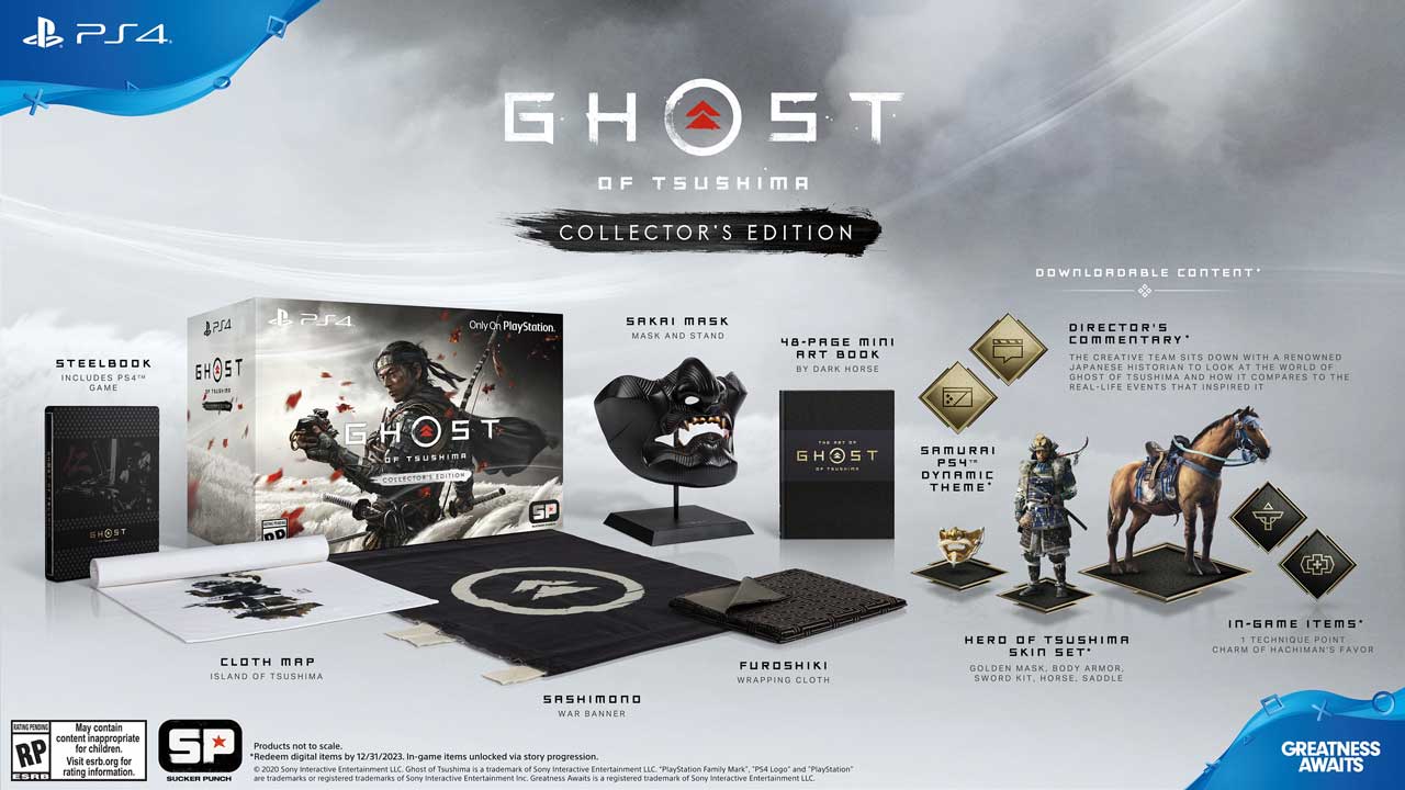 PS4 Ghost of Tsushima Release Date Collectors Editions
