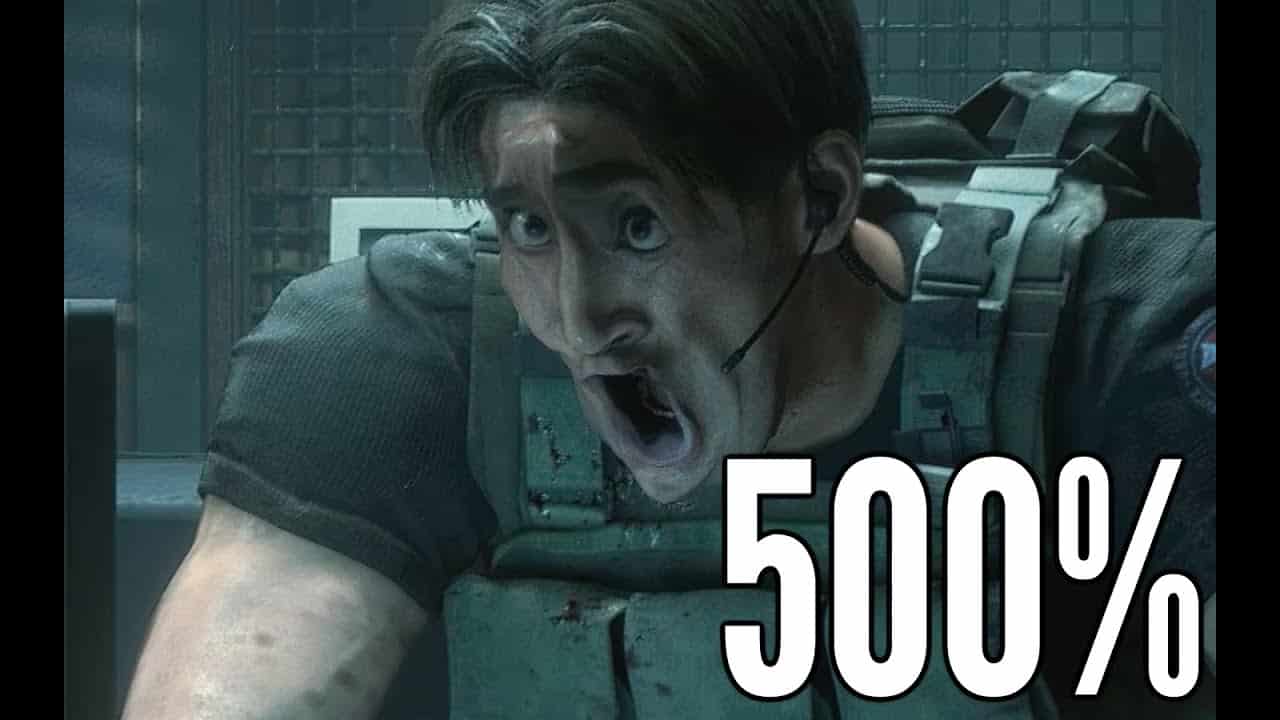 Resident Evil 3 at 500% Facial Animations