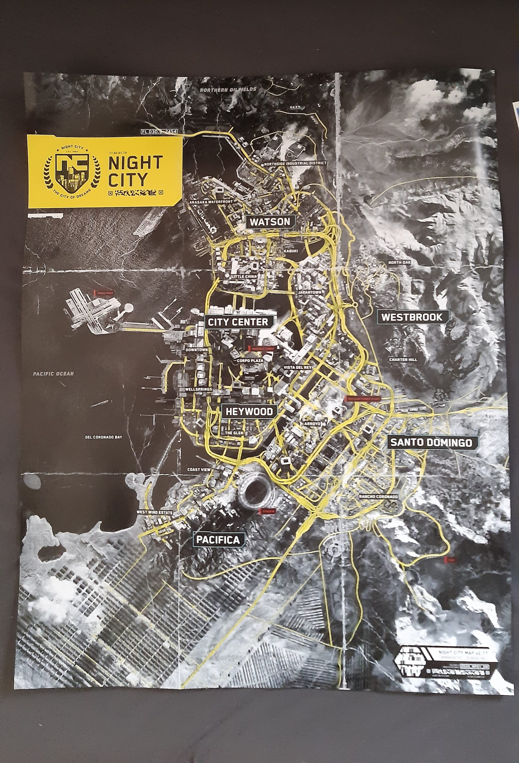 Cyberpunk 2077 Physical Edition Map