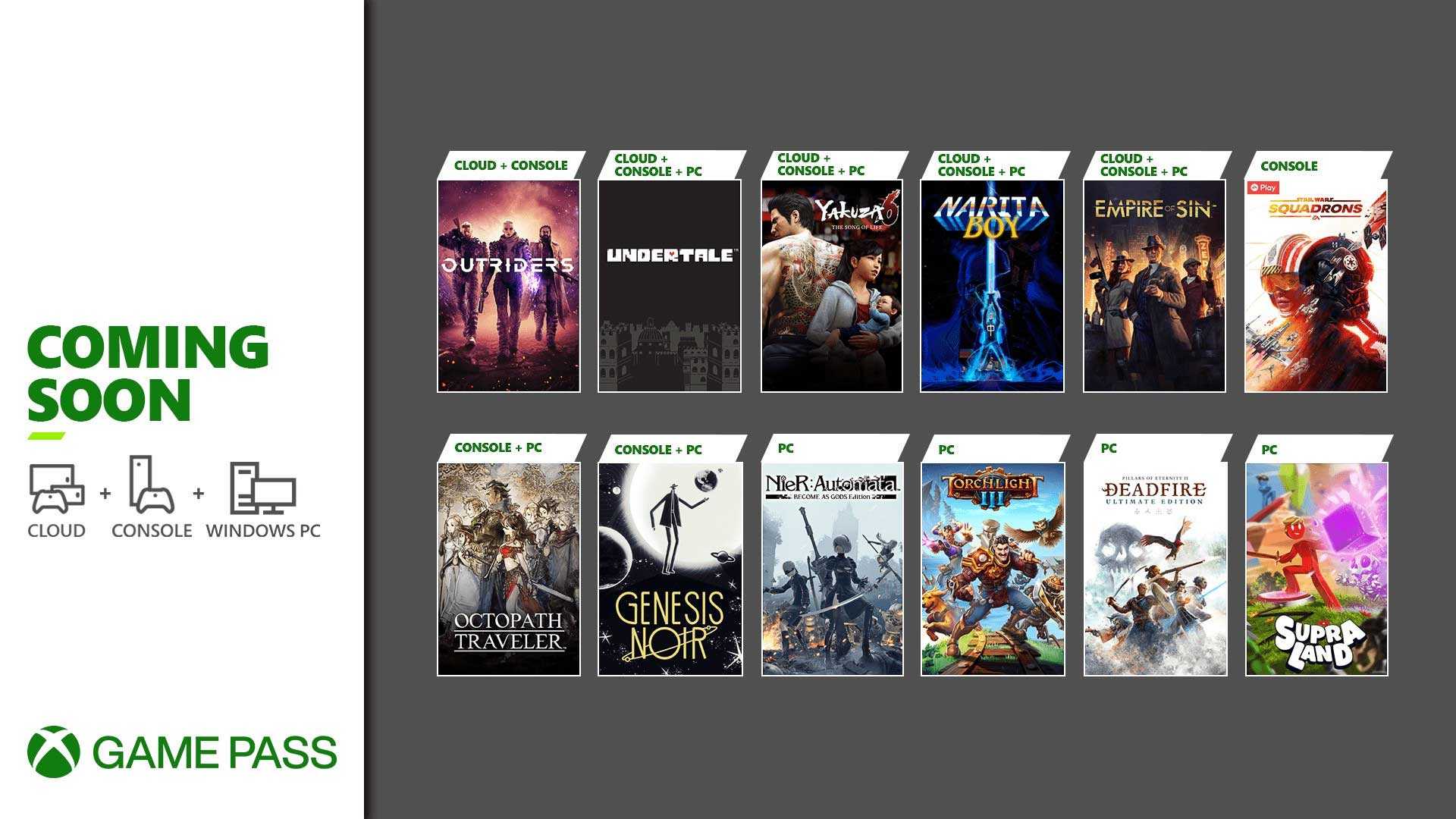 Xbox Game Pass March 2021