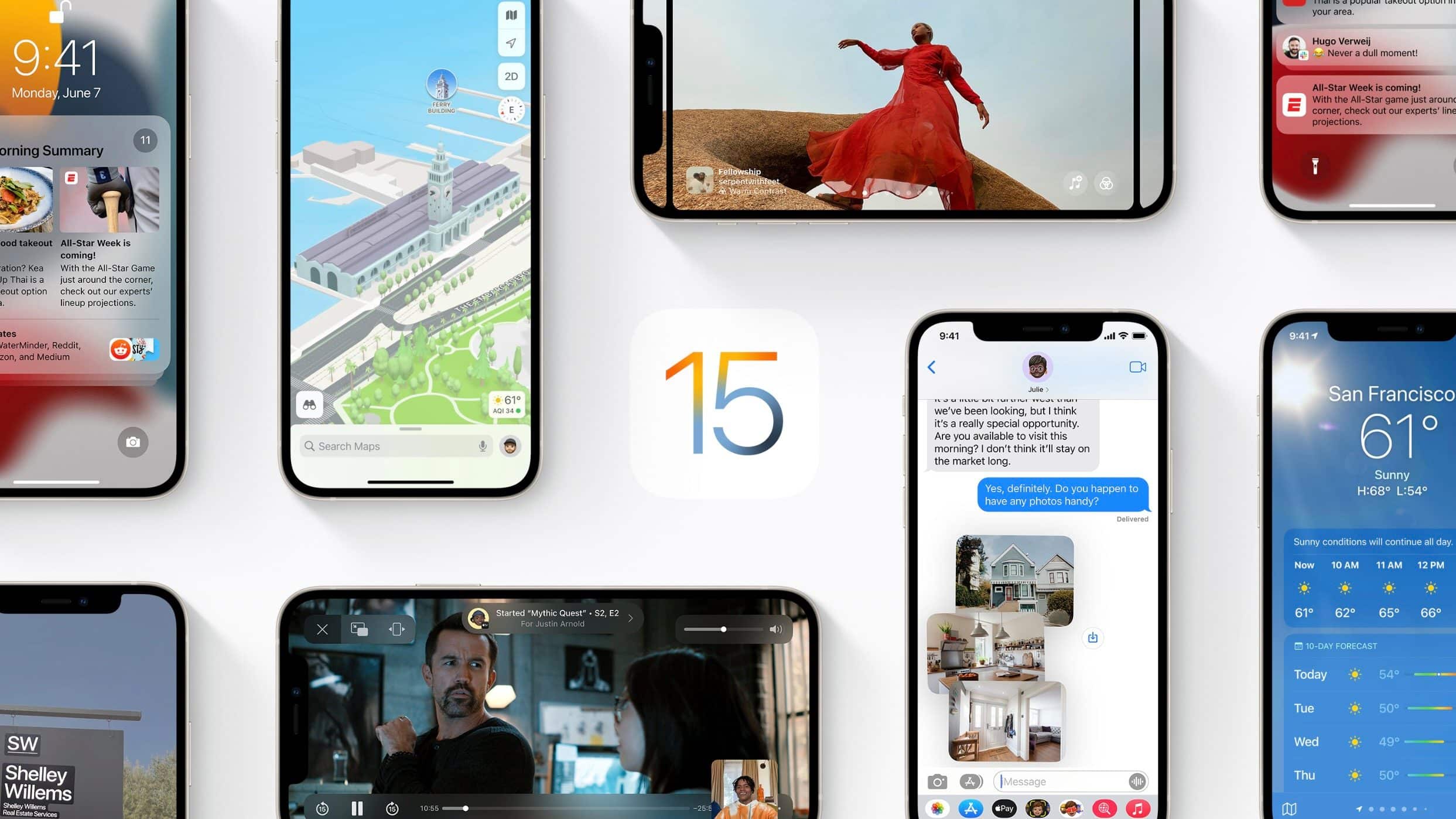 Apple iOS 15, iPadOS 15, WatchOS 8 Releases 20 Sep. – All Supported Devices