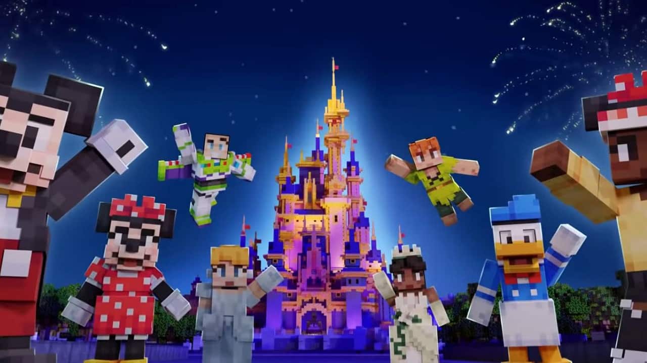 Minecraft Disney World DLC Park Magic Kingdom