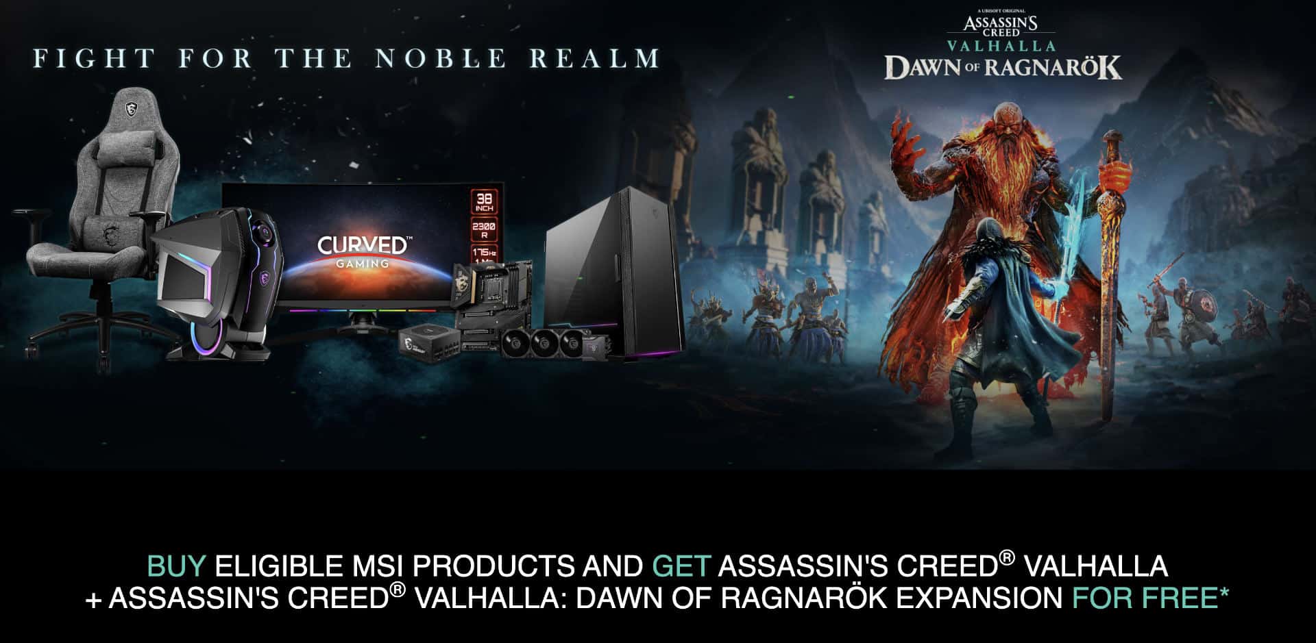 Buy Participating MSI Products and Get Assassin’s Creed: Valhalla + Dawn of Ragnarok Free