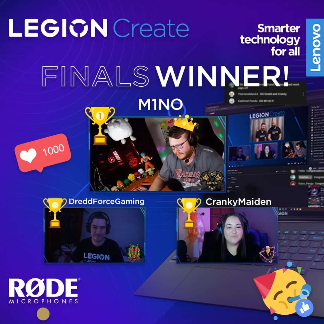 Lenovo Legion Create Top 3 Finals Winners Announced