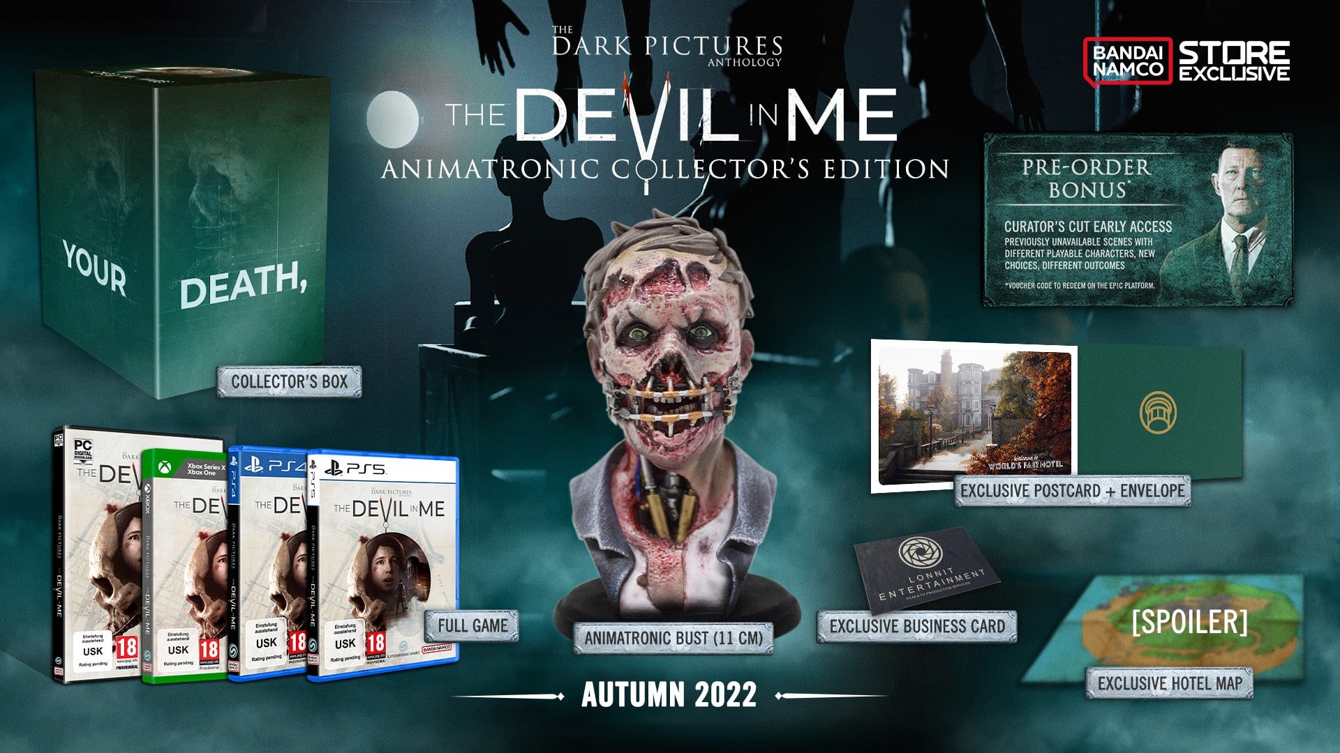The Dark Pictures Anthology The Devil In Me Story Trailer Collector's Edition Autumn 2022 Animatronic