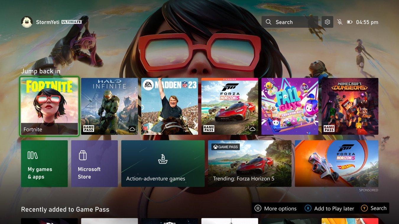 Xbox Dashboard