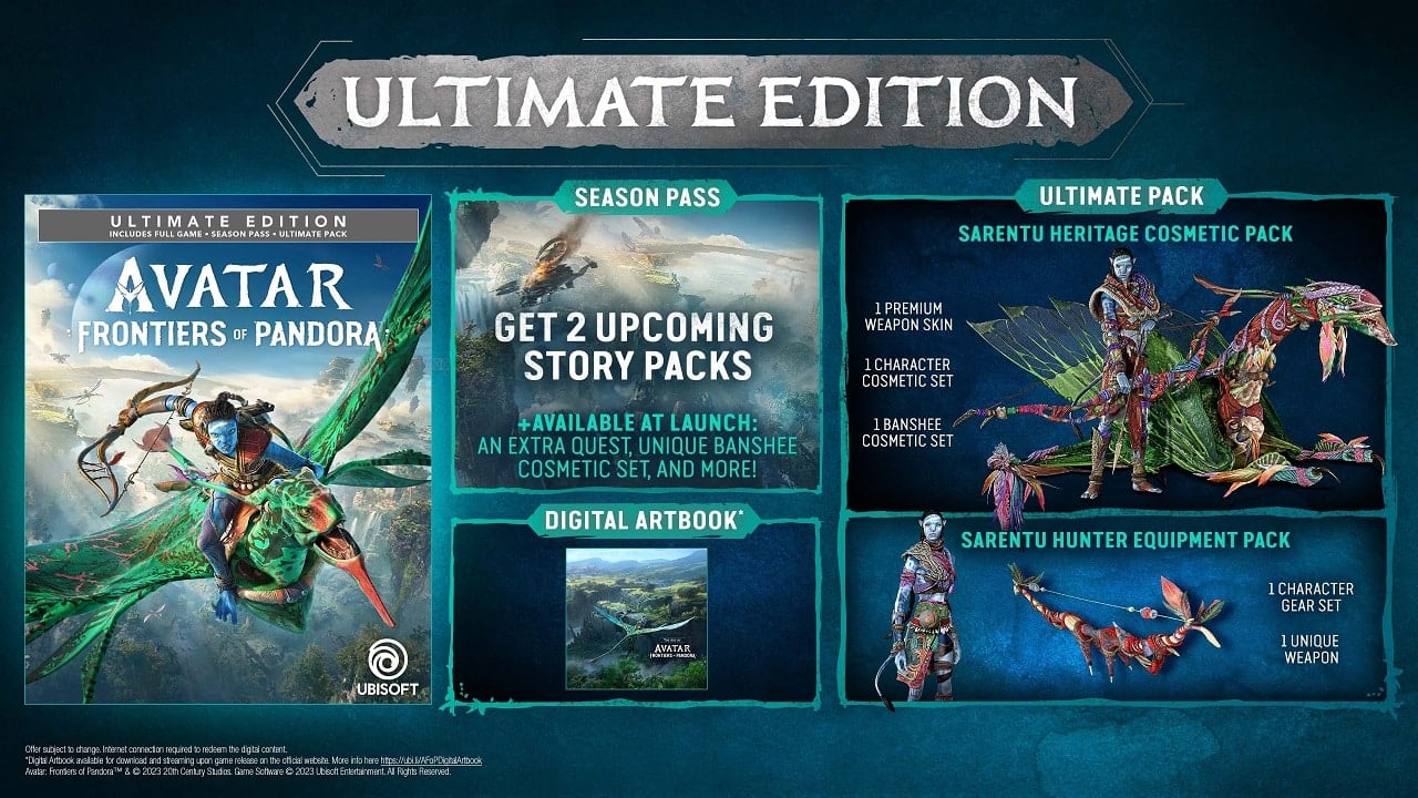 Avatar Frontiers of Pandora Gold Ultimate Collector's Editions