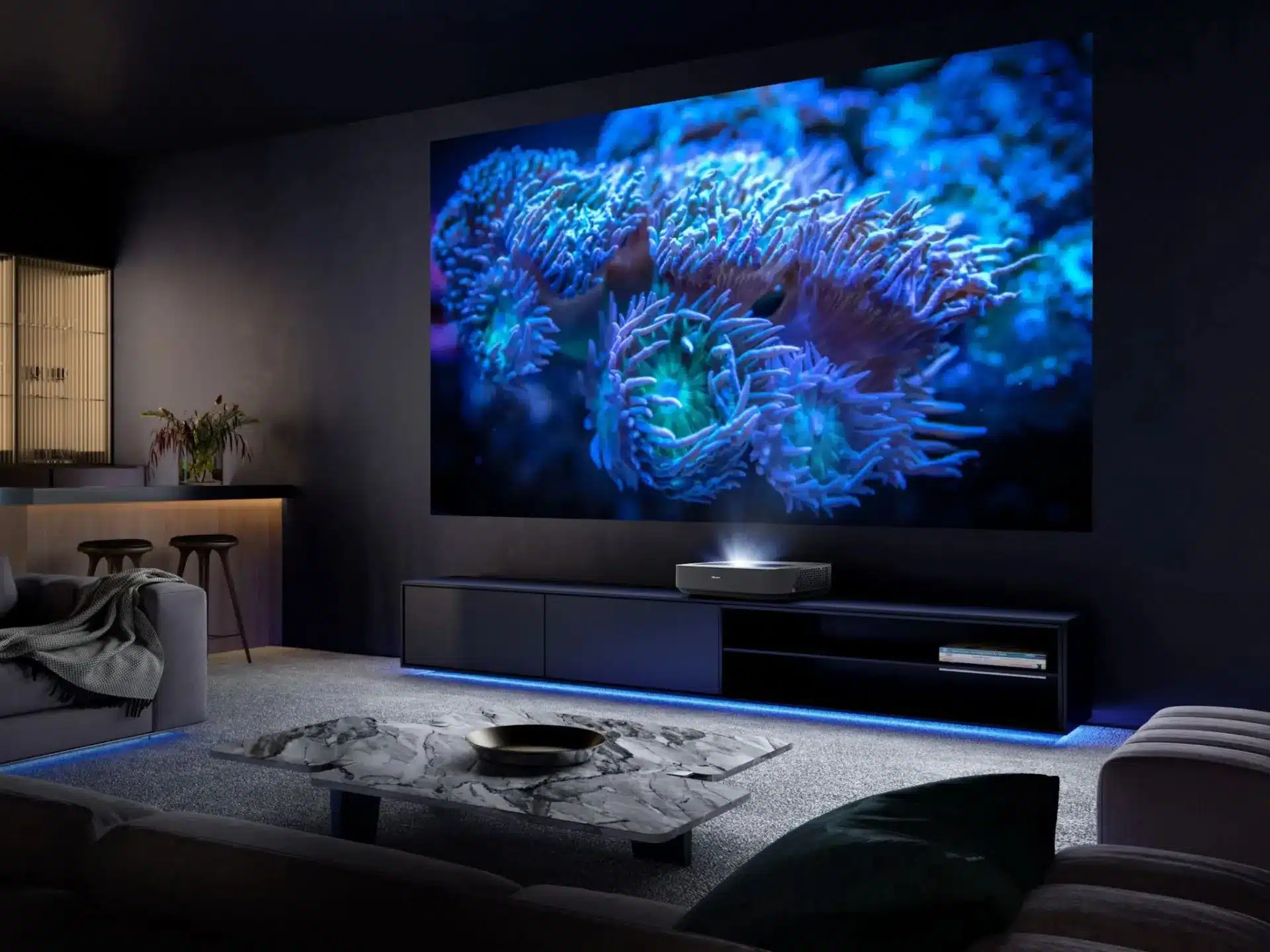 Watch the Hisense PL1 Ultra Short Throw Projector review