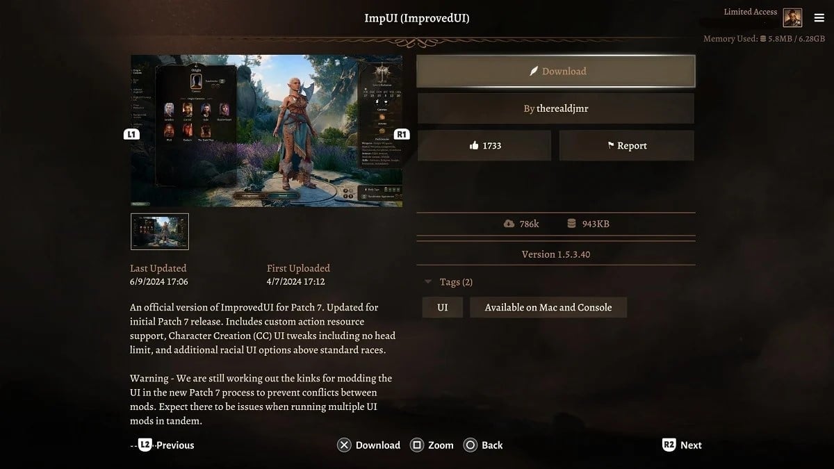 Baldur's Gate 3 How to Install Mods on PS5